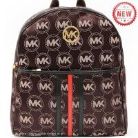 michael kors logo monogram groot koffie rugzak Nieuwe Handtassen ql3op235